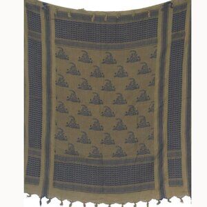 LNC Tactical Military Shemagh Scarf Head Cover Don't Tread On Me Snake